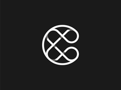 Letter C Monogram c cross icon knot letter logo mark overlap symbol x