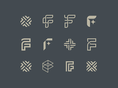 Finery Logo Exploration cabinet f finery hardware icon letter logo mark symbol
