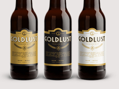 Goldlust beer gold logo premium