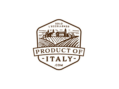 Product of Italy food fruits logo natural organic