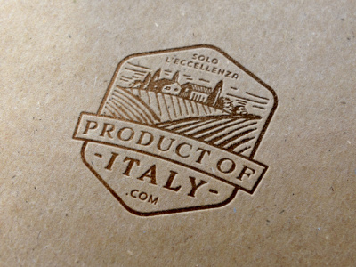 Product of Italy food fruits logo natural organic