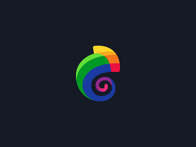 Chameleon animal chameleon colorful colors icon logo