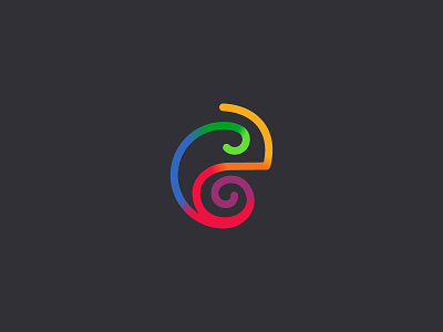 Chameleon animal chameleon colorful colors icon logo