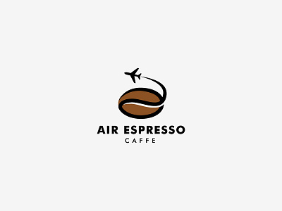 Air Espresso Caffe air bean caffe coffee espresso icon logo plane