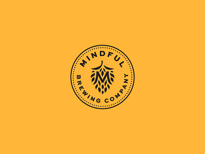 Mindful Brewing Co. beer brew brewing hop icon logo m mindful