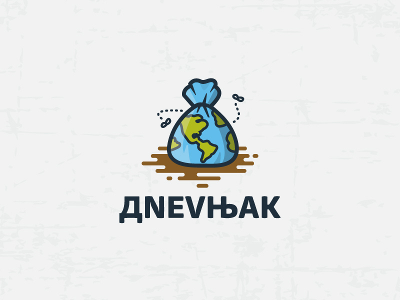 Dnevnjak - Comedy Show logo icon mud bag garbage earth serbian comedy show tv
