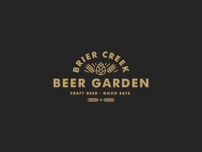 Beer Garden beer brier craft creek eats garden hop logo restaurant wheat