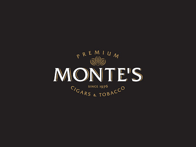 Monte's cigars icon logo premium tobacco