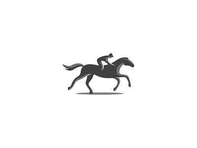 Jockey black club horce icon jockey logo race racing white