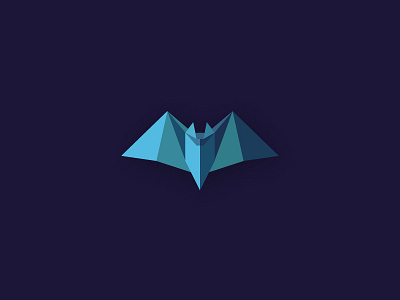 Bat icon bat flat geometric icon logo