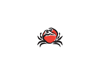 Crab crab icon logo ocean red sea