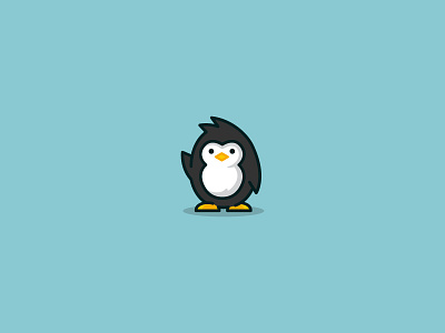 Penguin animal baby cute icon logo penguin simple