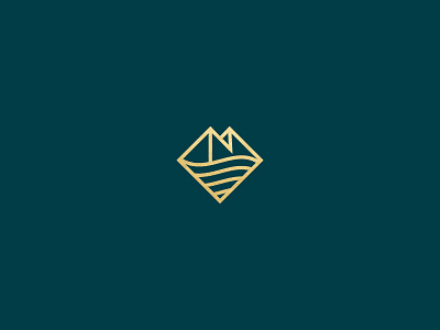 Pyramids geometric gold icon logo marble nile pyramids wave