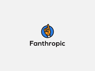 Fanthropic fan hand icon logo philanthropy sport