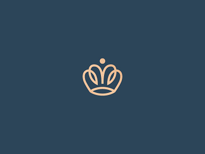 Crown bronze crown icon logo luxury simple