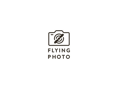 Flying Photo camera fly icon lense logo photo photography propeller