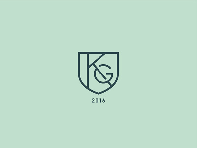 Kg Monogram crest g icon k letter letters logo monogram shield type