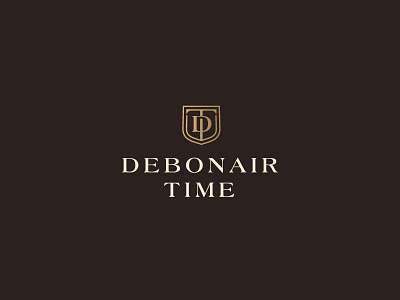 Debonair Time crest d debonair dt icon letters logo luxury monogram shield t watch