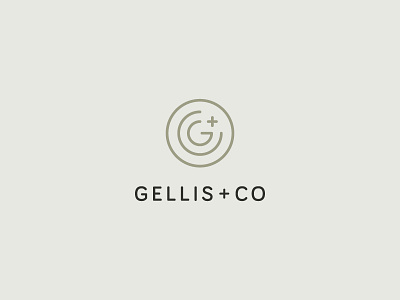 Gellis+Co c circle g icon letters logo monogram plus