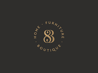Eighty Three boutique eight eighty furniture home icon logo luxury number numbers shop three