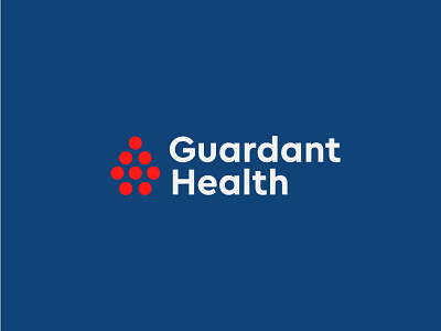 Guardant Health blood blue drop guardant health icon logo red