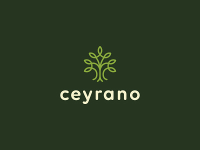 Ceyrano ceyrano food green healthy icon leaf line logo tree vegan