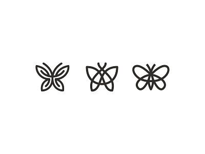 Butterflies butterflies butterfly flower icon line logo