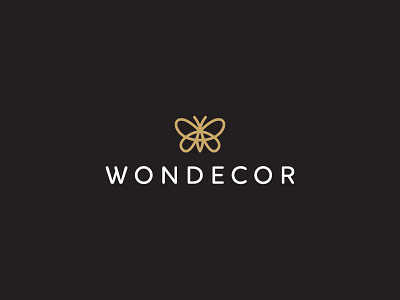 Wondecor butterfly decor home icon logo luxury wonder