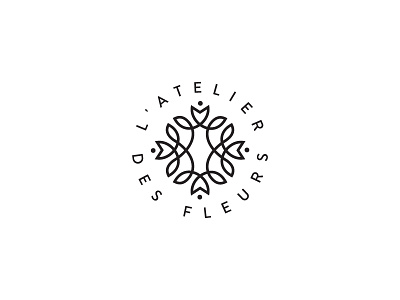 L'Atelier Des Fleurs flower icon logo luxury rose shop