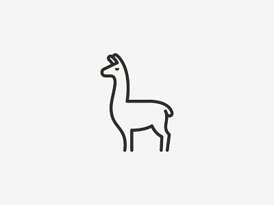 Llama animal black icon lama llama logo white