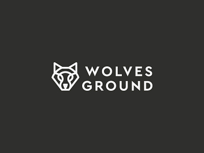 Wolves Ground animal black ground head icon logo white wolf wolves