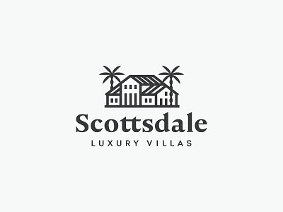 Scottsdale Luxury Villas house icon logo luxury palm property rent scottsdale tree villa