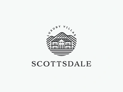 Scottsdale Luxury Villas house icon logo luxury palm property rent scottsdale tree villa