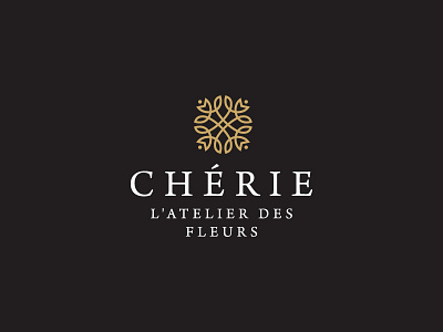 Chérie flower icon logo luxury rose shop