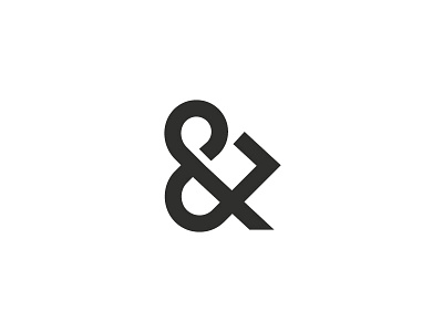 Ampersand Love ampersand heart icon logo