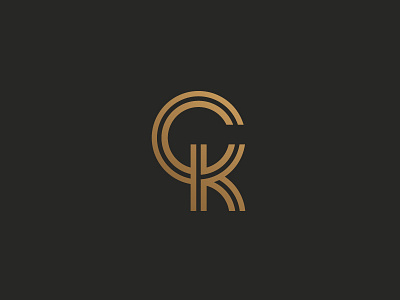 CK c k logo mark monogram symbol