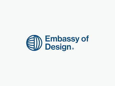 Embassy of Design design embassy globe icon logo mark symbol