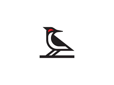 Woodpecker bird icon logo mark symbol wood woodpecker