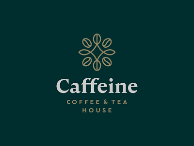 Caffeine caffeine coffee house icon leaf logo mark symbol tea