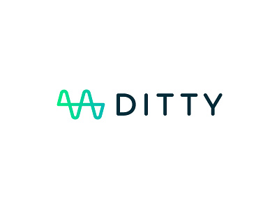 Ditty / Music streaming service ditty icon logo mark music service song sound streaming symbol wave