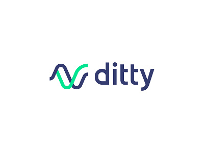 Ditty / Music streaming service ditty icon logo mark music service song sound streaming symbol wave
