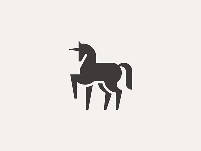 Horse animal horn horse icon logo mark symbol unicorn
