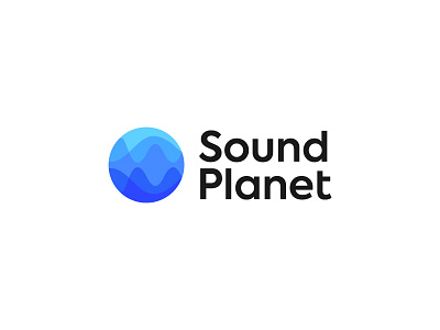 Sound Planet ball beat icon logo mark music planet sound symbol wave