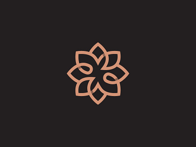 Flower floral flower icon leaf logo lotus mark symbol