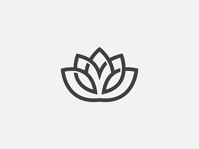 Lotus Flower flower icon leaf logo lotus mark med spa sun symbol