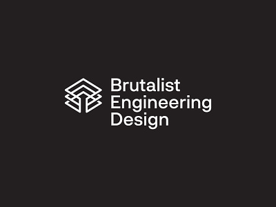 Brutalist Engineering Design architecture brutalist concerete icon logo mark symbol