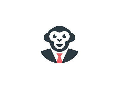 Monkey Suit animal ape chimp icon job logo mark monkey suit symbol