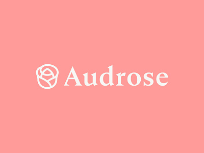 Audrose australia beauty cosmetic icon logo mark rose symbol