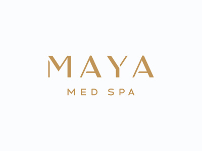 Maya Med Spa logo logotype mark maya med medical spa typography