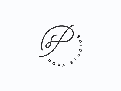 Popa Studios icon initials logo mark p photography popa s studios symbol